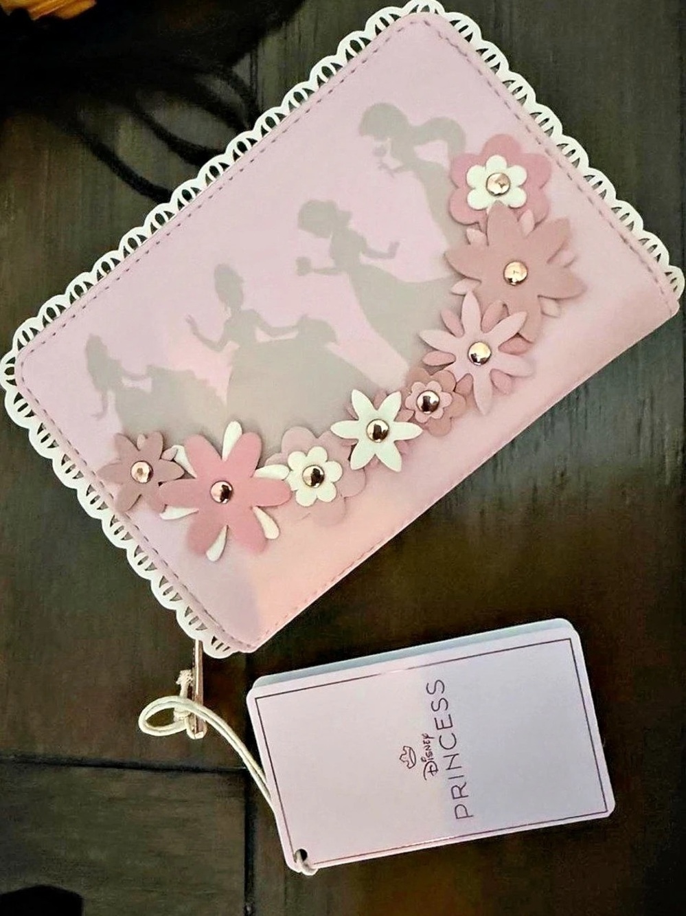 Loungefly Disney Princess Floral Lace Wallet in Pink NWT